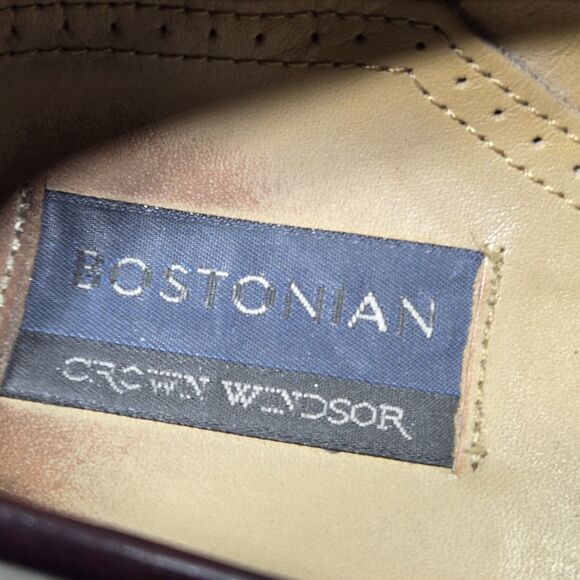 Vintage Bostonian Crown Windsor Mens Size 7.5M Burgundy Leather Penny Loafers - Picture 6 of 8